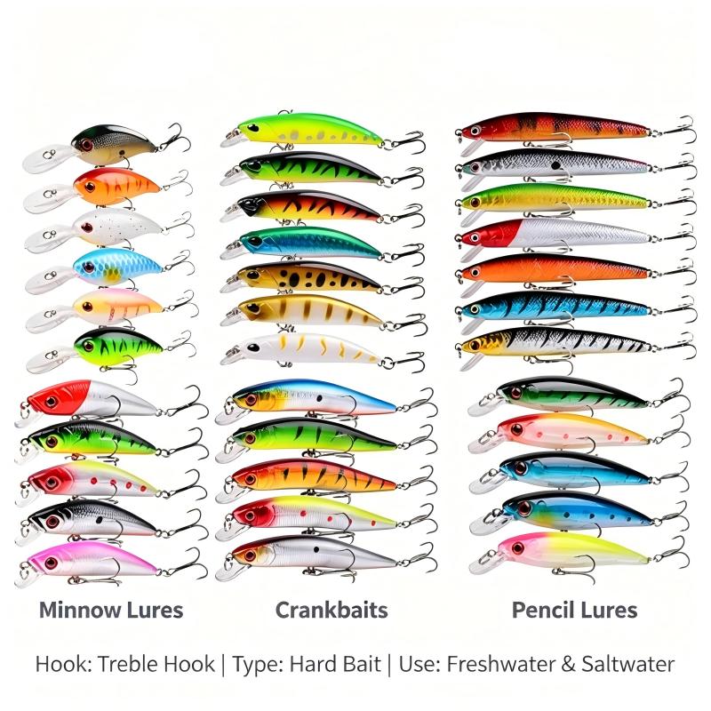 Fishing Hook Assortment - Set di Esche Artificiali Minnow con