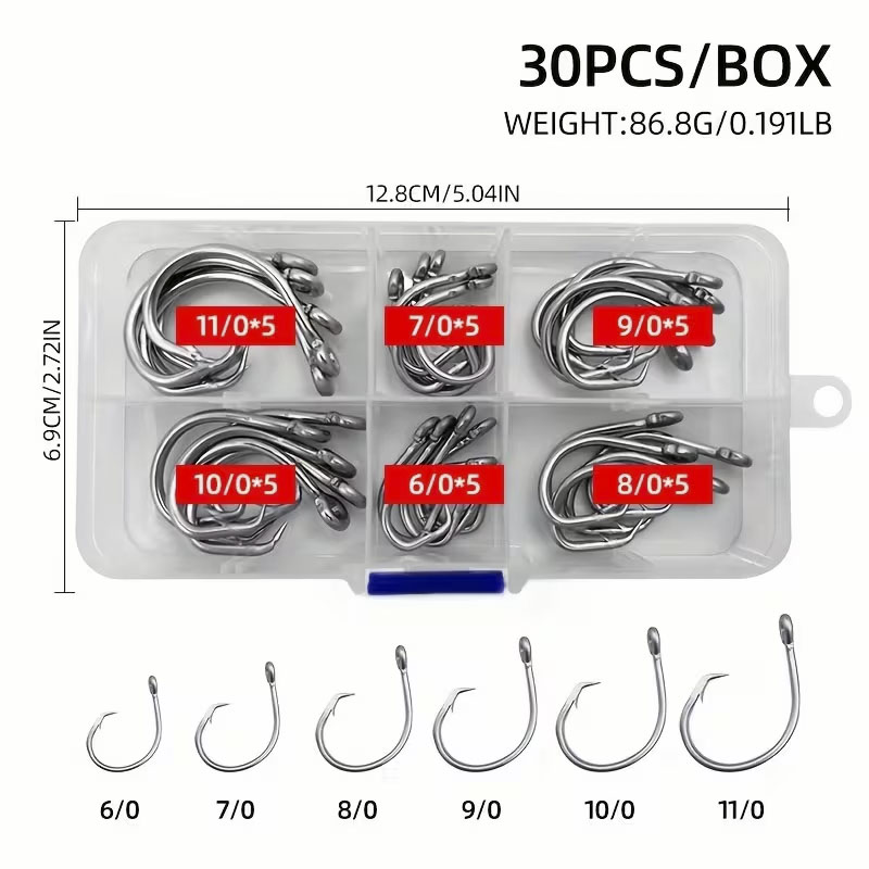 30 pz/scatola Ami Da Pesca In  - Fishing Hook Assortment recensione e prezzo