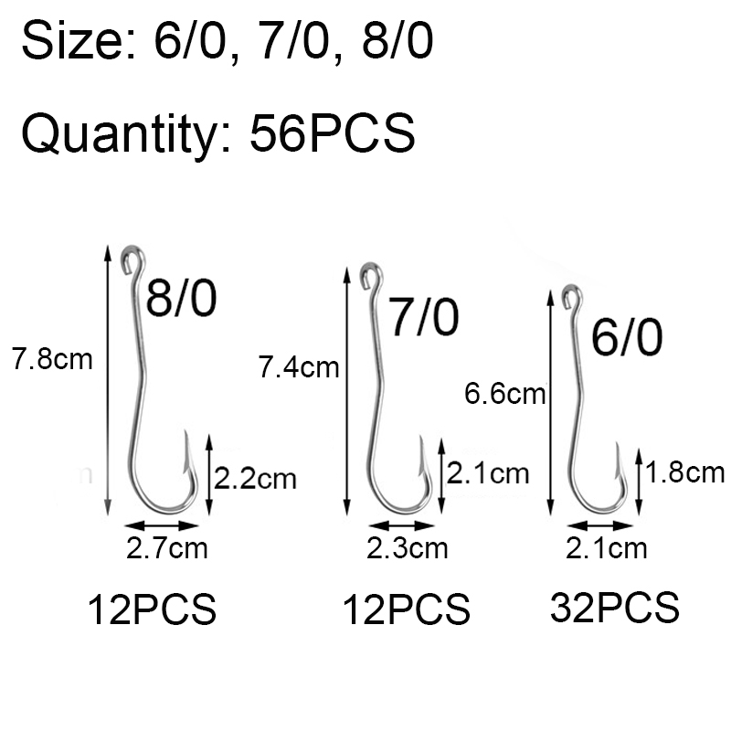 56 pz/scatola in acciaio inox  - Fishing Hook Assortment recensione e prezzo