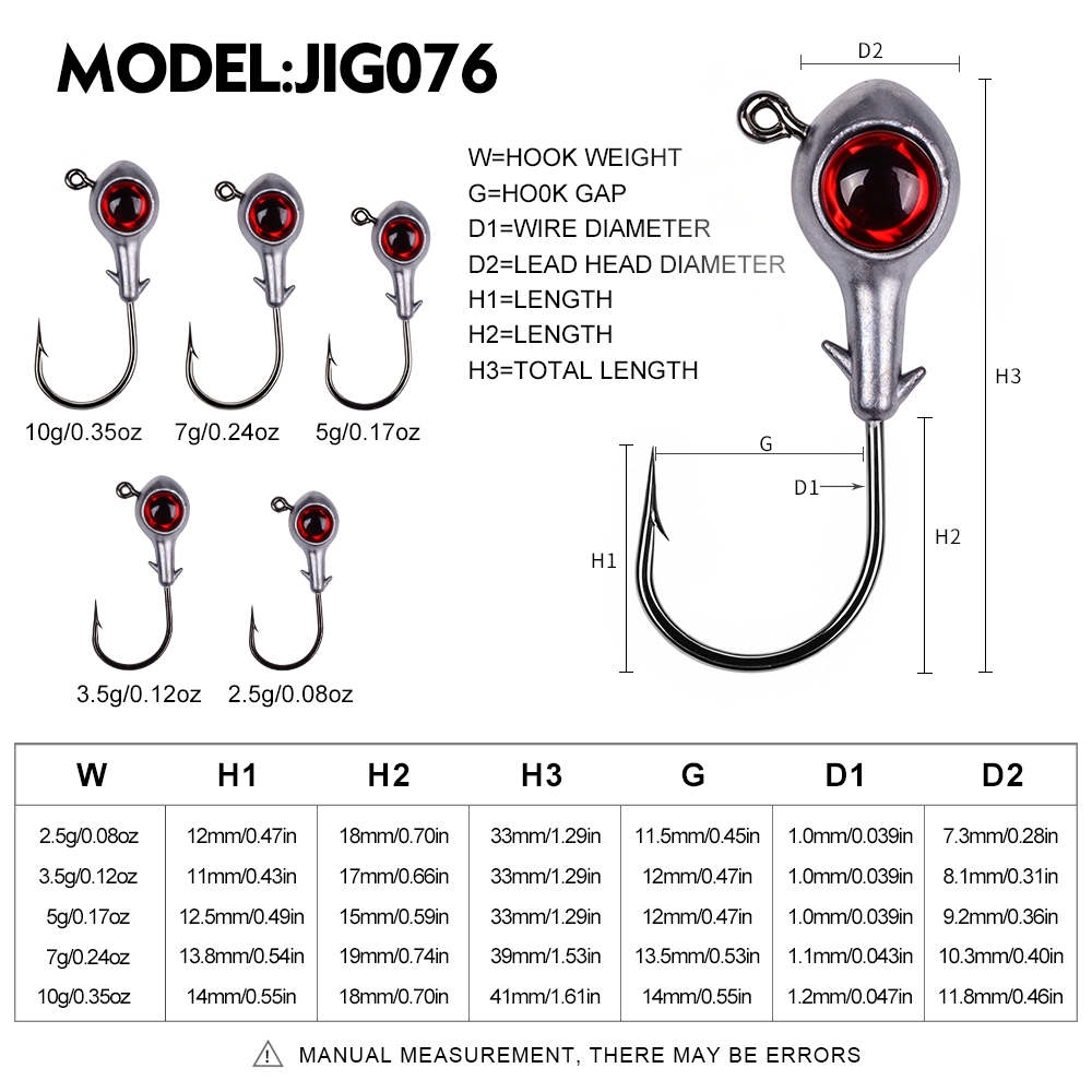 PROBEROS 10 Pezzi/Scatola Esch - Fishing Hook Jig recensione e prezzo