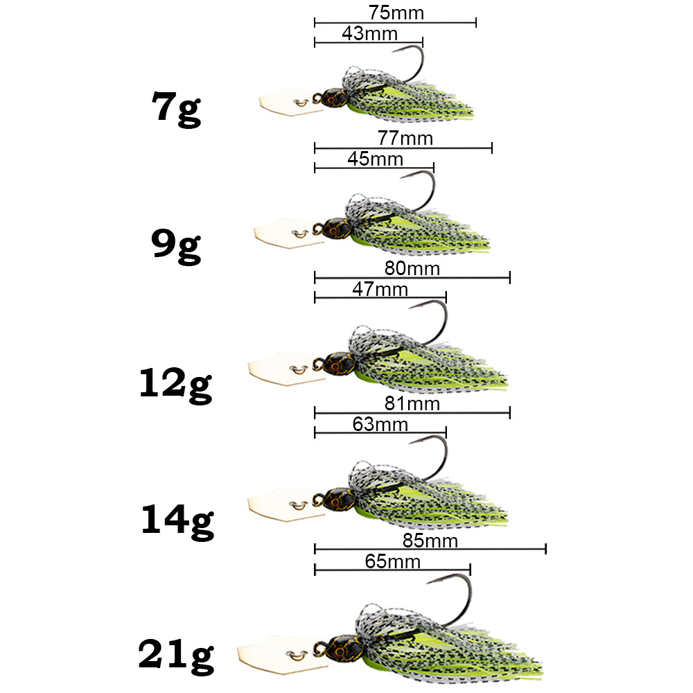 2 Pezzi Spinner Bait 7g/9g/12g - Fishing Hook Weedless recensione e prezzo